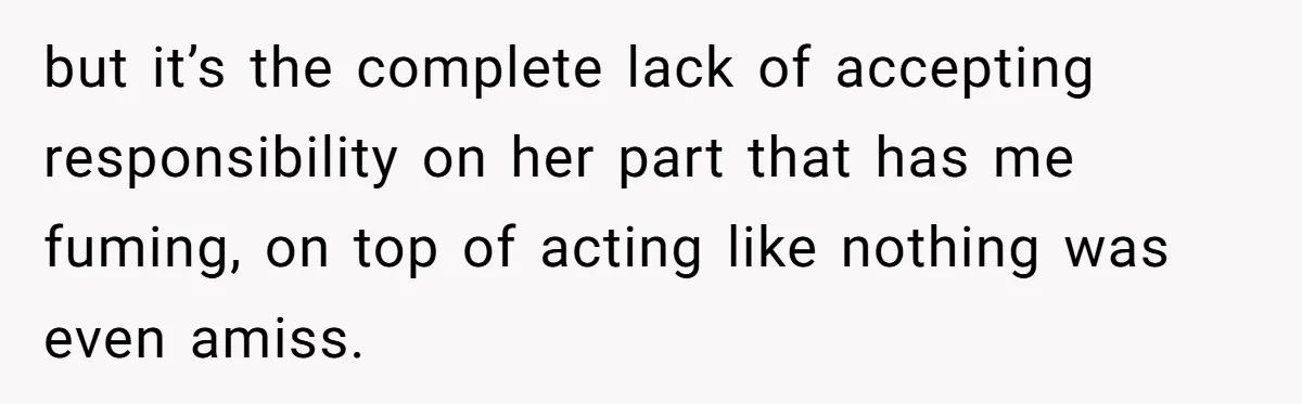 Man Hires Mom To Housesit, Returns To A Disaster Zone And Gets Called Ungrateful but it’s the complete lack of accepting responsibility on her part that has me fuming, on top of acting like nothing was even amiss.