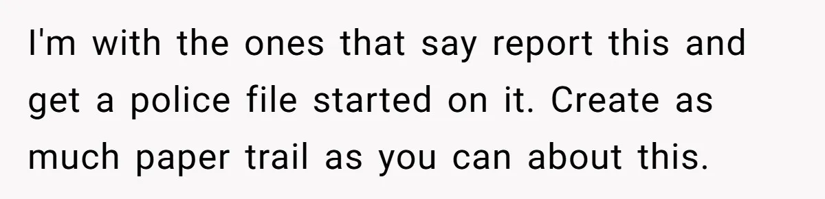 Man Hires Mom To Housesit, Returns To A Disaster Zone And Gets Called Ungrateful I'm with the ones that say report this and get a police file started on it. Create as much paper trail as you can about this.
