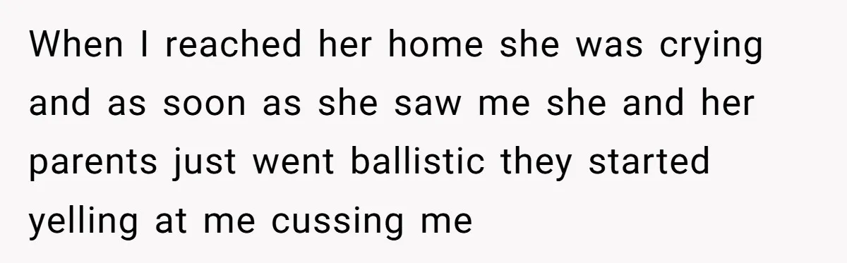 Man Rejects Wife’s Advances After She Believes Child’s Drawing Proves Infidelity When I reached her home she was crying and as soon as she saw me she and her parents just went ballistic they started yelling at me cussing me