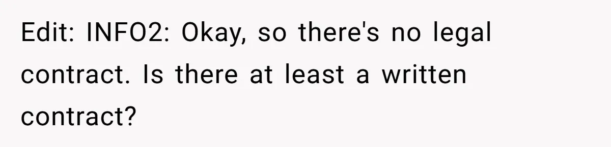 Surrogate Tried To Rewrite All The Rules, So Woman Reminded Her Whose Baby It Really Is Edit: INFO2: Okay, so there's no legal contract. Is there at least a written contract?