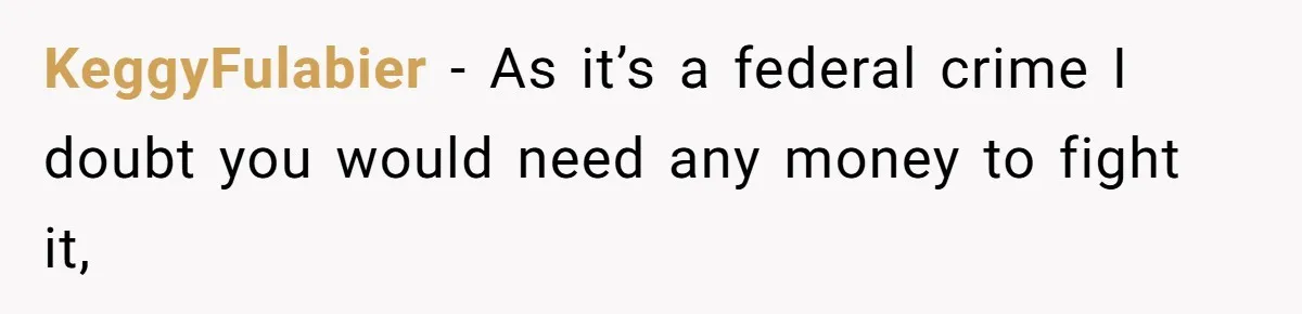 KeggyFulabier − As it’s a federal crime I doubt you would need any money to fight it,