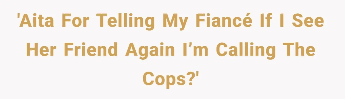 Fiancé’s Best Friend Keeps Taking His Stuff, He Finally Draws The Line And Calls The Cops 'AITA for telling my fiancé if I see her friend again I’m calling the cops?'