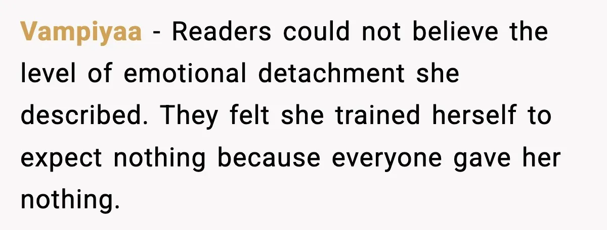 Woman Confronts Her Life After Illness While Husband Chases His Past Love Vampiyaa - Readers could not believe the level of emotional detachment she described. They felt she trained herself to expect nothing because everyone gave her nothing.