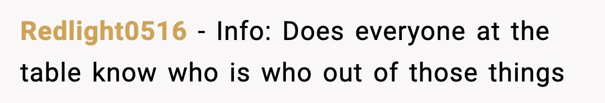 Family Mocks Her For Being Single, She Fires Back With Every Scandal At The Table Redlight0516 − Info: Does everyone at the table know who is who out of those things