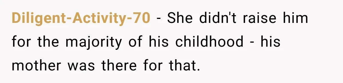 Mom Leaves Wedding After Son Chooses Aunt Over Stepmom For Mother-Son Dance, Family Turns On Her Diligent-Activity-70 − She didn't raise him for the majority of his childhood - his mother was there for that.