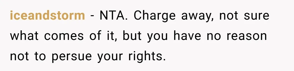 Parent Considers Pressing Charges Against 11-Year-Old Who Stole and Destroyed Their Son’s Phone - AITA?” iceandstorm − NTA. Charge away, not sure what comes of it, but you have no reason not to persue your rights.