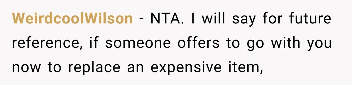 Parent Considers Pressing Charges Against 11-Year-Old Who Stole and Destroyed Their Son’s Phone - AITA?” WeirdcoolWilson − NTA. I will say for future reference, if someone offers to go with you now to replace an expensive item,