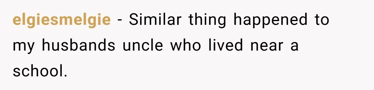 Homeowner Blocks Trespassing Parent in Driveway After Repeatedly Being Stopped elgiesmelgie − Similar thing happened to my husbands uncle who lived near a school.