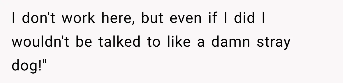 Entitled Mom Mistakes Random Visitor For Daycare Worker And Demands She Gets Fired Immediately I don't work here, but even if I did I wouldn't be talked to like a damn stray dog!"