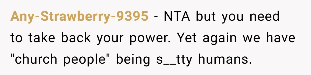 Kind Baker Gifts Free Wedding Photos Then Refuses After Bride’s Crew Ruins Her Entire Life Any-Strawberry-9395 − NTA but you need to take back your power. Yet again we have "church people" being s__tty humans.