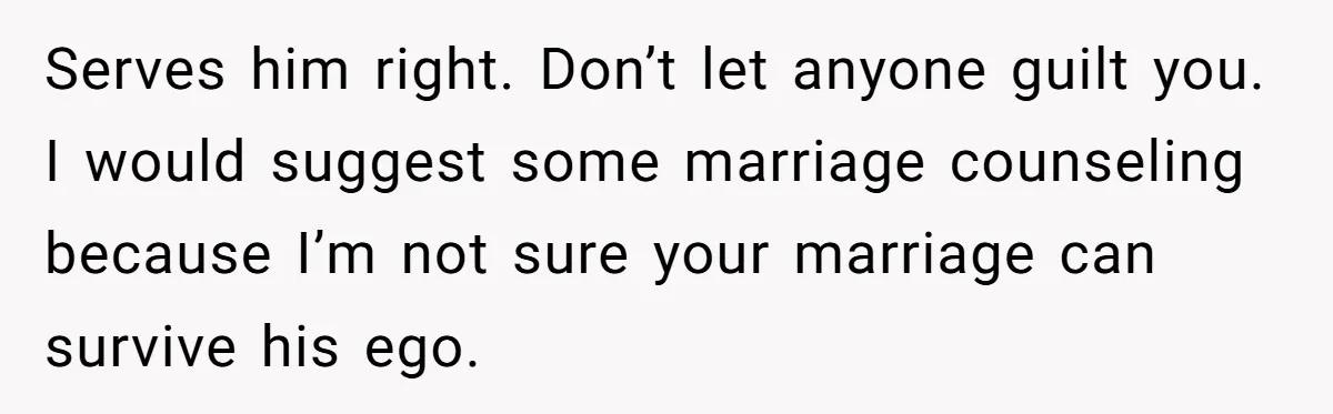 He Forced Her to Sign a Prenup - Now He Wants Her Money After She Bought a Car in Cash Serves him right. Don’t let anyone guilt you. I would suggest some marriage counseling because I’m not sure your marriage can survive his ego.