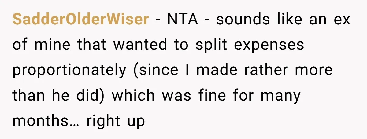 He Forced Her to Sign a Prenup - Now He Wants Her Money After She Bought a Car in Cash SadderOlderWiser − NTA - sounds like an ex of mine that wanted to split expenses proportionately (since I made rather more than he did) which was fine for many months…...