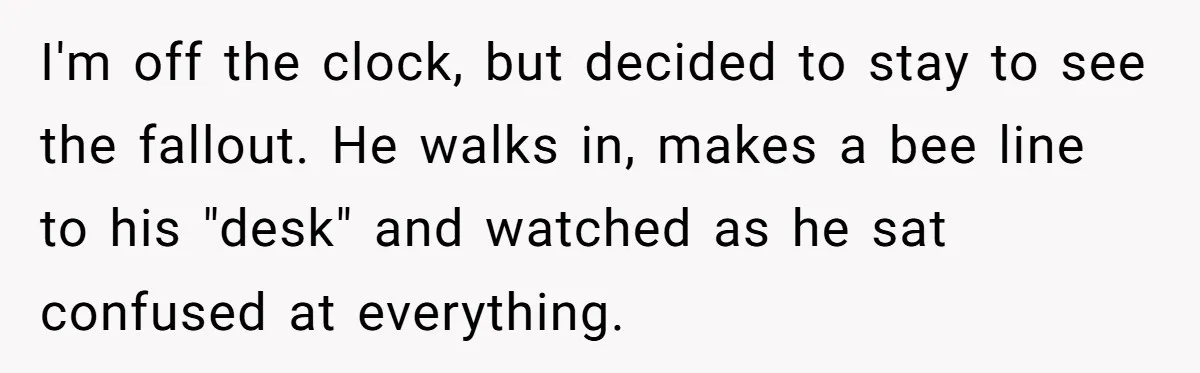 Car Salesman Hijacks Dealership Computers Until IT Admin Delivers Company-Wide Lockdown Revenge I'm off the clock, but decided to stay to see the fallout. He walks in, makes a bee line to his "desk" and watched as he sat confused at everything.