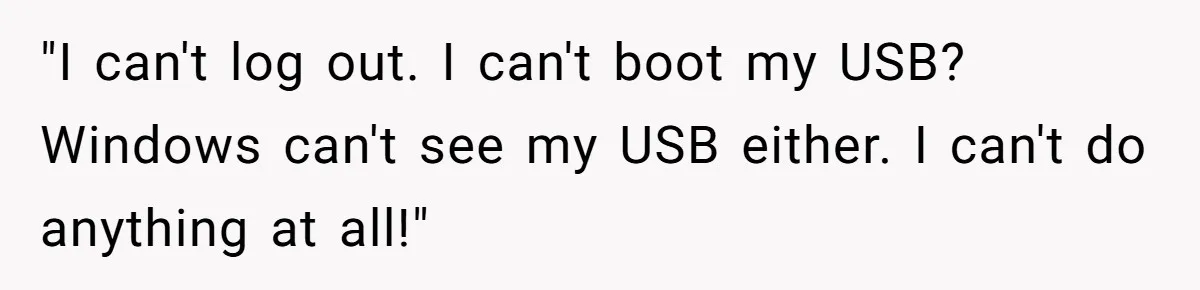 Car Salesman Hijacks Dealership Computers Until IT Admin Delivers Company-Wide Lockdown Revenge "I can't log out. I can't boot my USB? Windows can't see my USB either. I can't do anything at all!"