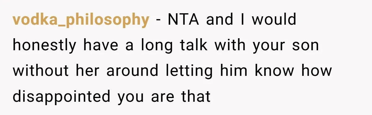 She Called Her Foster Kids ‘Not Real Family’ - So the MIL Banned Her From the House Forever vodka_philosophy − NTA and I would honestly have a long talk with your son without her around letting him know how disappointed you are that