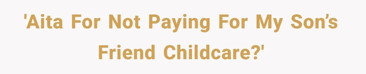 A Single Mom Demanded They Pay Her Child’s Full-Time Childcare - And Lost It When They Said No 'AITA for not paying for my son’s friend childcare?'