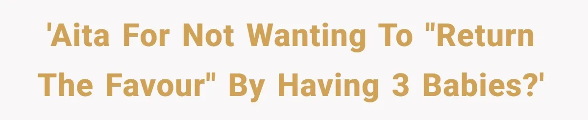 Couple Wants Brother-In-Law’s Help Having Kids, He Demands She Carry Three Extra Babies For Him First 'AITA for not wanting to "return the favour" by having 3 babies?'