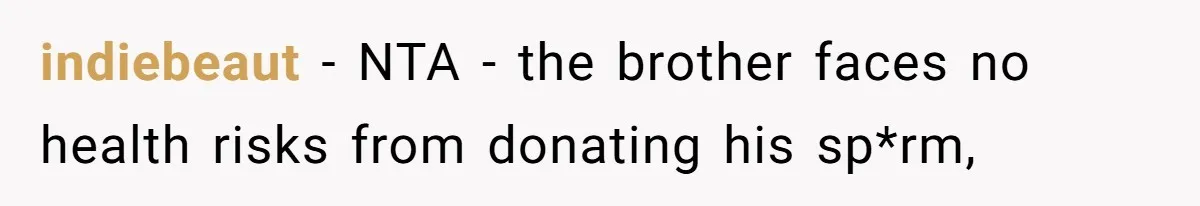 Couple Wants Brother-In-Law’s Help Having Kids, He Demands She Carry Three Extra Babies For Him First indiebeaut − NTA - the brother faces no health risks from donating his sp*rm,