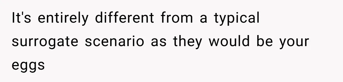 Couple Wants Brother-In-Law’s Help Having Kids, He Demands She Carry Three Extra Babies For Him First It's entirely different from a typical surrogate scenario as they would be your eggs