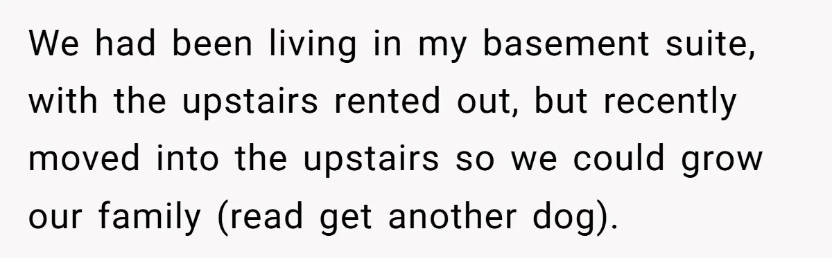 Her Family Found Out She Secretly Owned a House and a Fortune - Then Accused Her of ‘Hiding Money’ and Refused to Attend Her Wedding We had been living in my basement suite, with the upstairs rented out, but recently moved into the upstairs so we could grow our family (read get another dog).