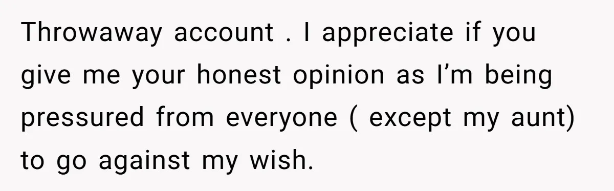 Her Fiancée Secretly Met With the Mother Who Abused Her and Then Tried to Force Her to Invite Her Entire Toxic Family to the Wedding Throwaway account . I appreciate if you give me your honest opinion as I’m being pressured from everyone ( except my aunt) to go against my wish.