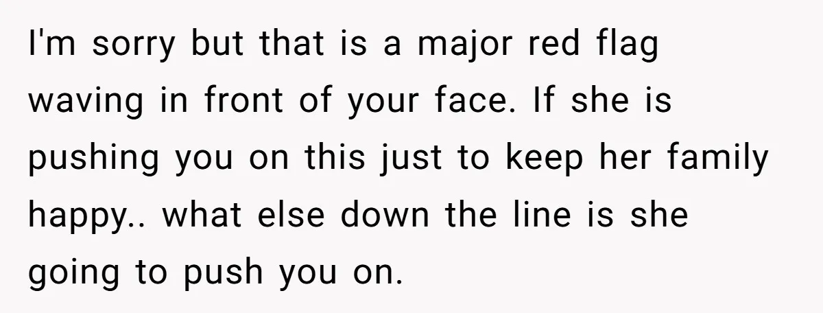 Her Fiancée Secretly Met With the Mother Who Abused Her and Then Tried to Force Her to Invite Her Entire Toxic Family to the Wedding I'm sorry but that is a major red flag waving in front of your face. If she is pushing you on this just to keep her family happy.. what else...