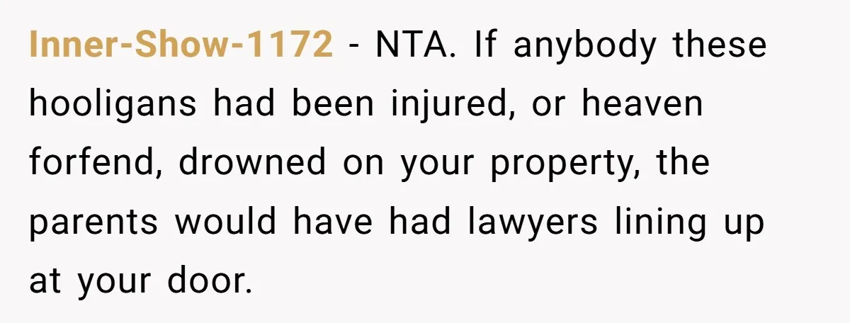 Homeowner Forces Police To Charge Mayor’s Niece And Friends For Trashing His Private Pool Inner-Show-1172 − NTA. If anybody these hooligans had been injured, or heaven forfend, drowned on your property, the parents would have had lawyers lining up at your door.