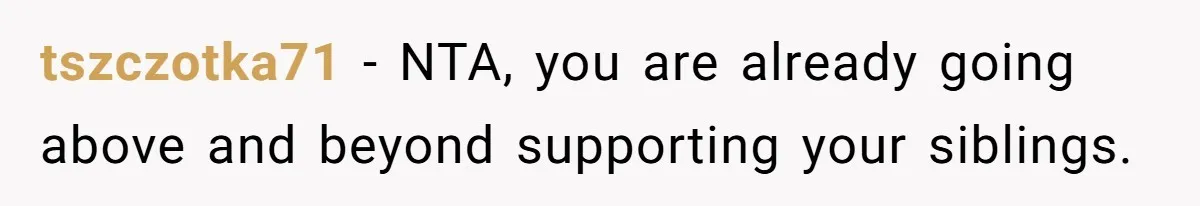 Woman Refuses to Shelter the Parents Who Neglected Her - and Now Calls Come to ‘Save’ Them tszczotka71 − NTA, you are already going above and beyond supporting your siblings.