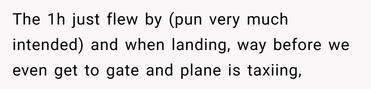 Traveler Surrenders Window Seat To Rude Passenger, Then Blocks Entire Aisle With Fake Nap Revenge The 1h just flew by (pun very much intended) and when landing, way before we even get to gate and plane is taxiing,