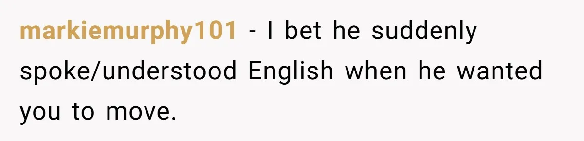 Traveler Surrenders Window Seat To Rude Passenger, Then Blocks Entire Aisle With Fake Nap Revenge markiemurphy101 − I bet he suddenly spoke/understood English when he wanted you to move.