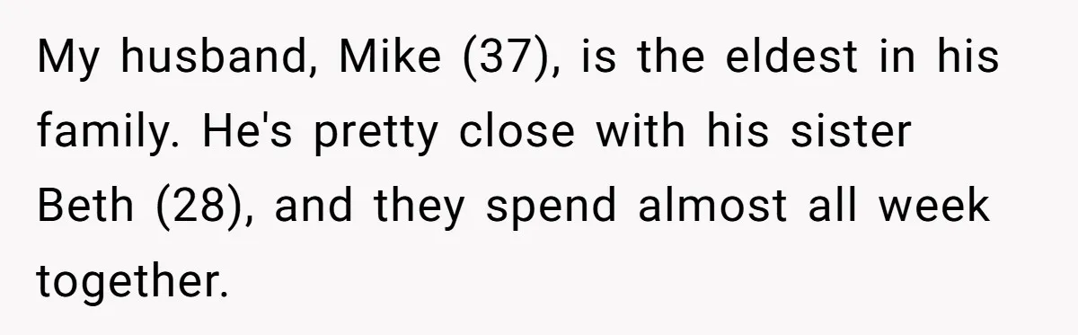 Woman Tells SIL Her Husband Shouldn’t Walk Her Down The Aisle, Says It Should Be Her Father’s Job My husband, Mike (37), is the eldest in his family. He's pretty close with his sister Beth (28), and they spend almost all week together.