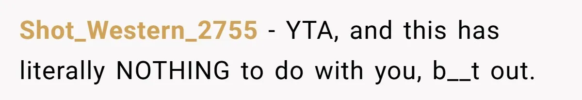 Woman Tells SIL Her Husband Shouldn’t Walk Her Down The Aisle, Says It Should Be Her Father’s Job Shot_Western_2755 − YTA, and this has literally NOTHING to do with you, b__t out.