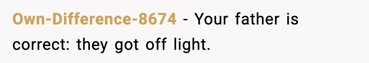 Teen Babysitter Outsmarts Negligent Parents After Midnight No-Show Own-Difference-8674 - Your father is correct: they got off light.