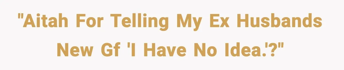 New Girlfriend Pressures Ex-Wife for Advice After One Awkward Birthday Dinner "AITAH for telling my ex husbands new gf 'I have no idea.'?"