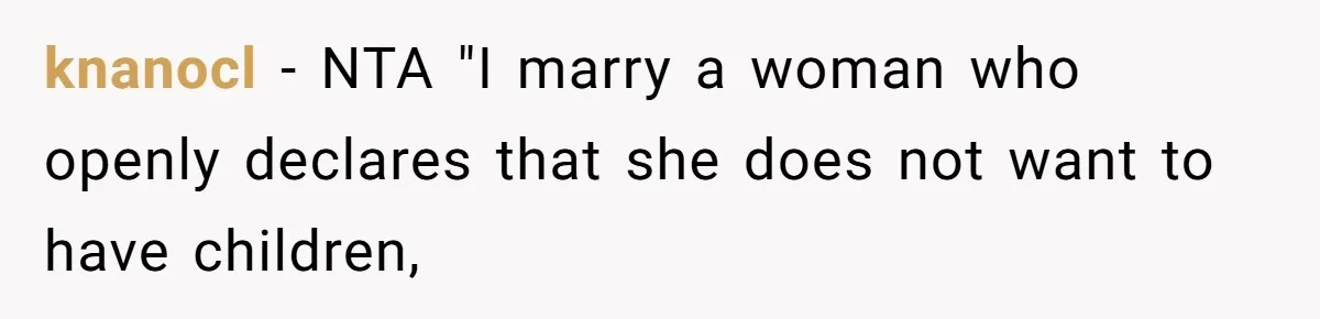 Wife Threatens Divorce When Husband Demands She Raise Kids He Hid From Her knanocl − NTA "I marry a woman who openly declares that she does not want to have children,