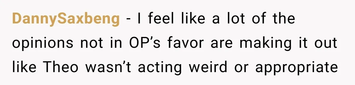 Fellow Employee Destroys Coworker’s Double Life After One Simple Grocery Run DannySaxbeng − I feel like a lot of the opinions not in OP’s favor are making it out like Theo wasn’t acting weird or appropriate