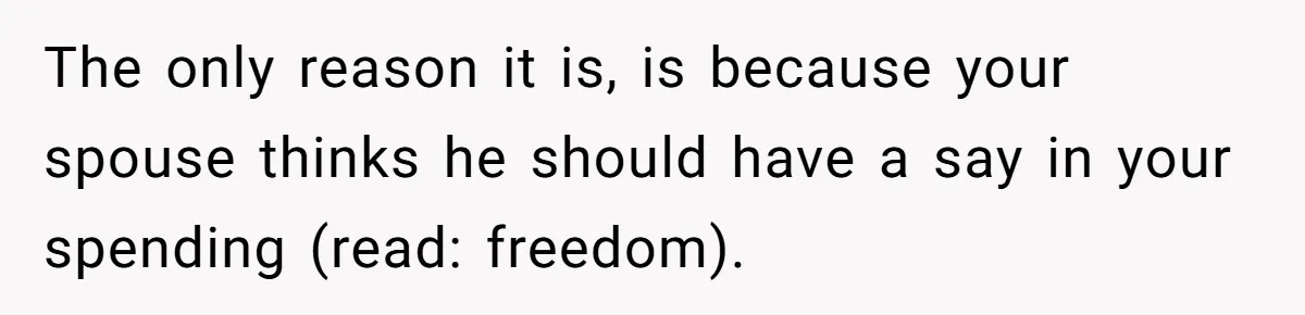 Wife Drops $5K On Gaming Gear, Husband Calls It “Financial Infidelity” And Wants Her To Return It The only reason it is, is because your spouse thinks he should have a say in your spending (read: freedom).