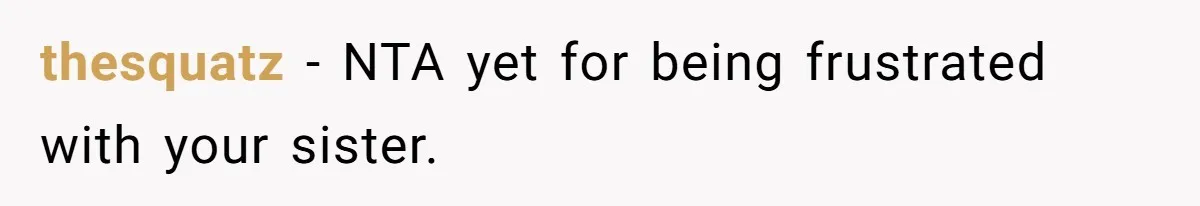 Family Sides With Sister Who Stole OP's Baby Name, Now They Want OP To Change Hers Twice thesquatz − NTA yet for being frustrated with your sister.