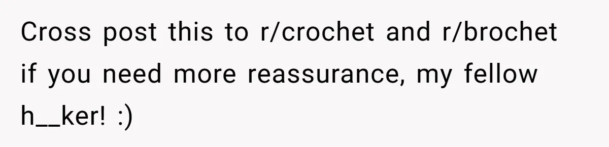 She Spent Weeks Crocheting a Blanket - Then Her Sister-in-Law Demanded She “Fix” It Cross post this to r/crochet and r/brochet if you need more reassurance, my fellow h__ker! :)