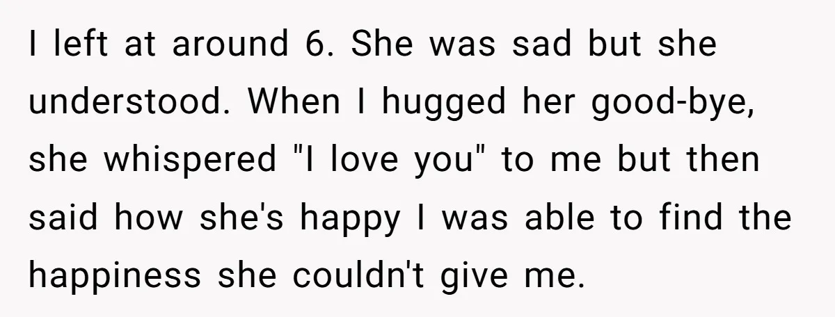 He Returned to His Dying Ex-Wife After 10 Years - And Found a Peace He Didn’t Expect I left at around 6. She was sad but she understood. When I hugged her good-bye, she whispered "I love you" to me but then said how she's happy I...