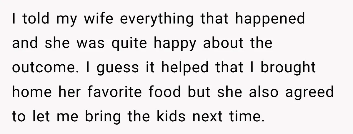 He Returned to His Dying Ex-Wife After 10 Years - And Found a Peace He Didn’t Expect I told my wife everything that happened and she was quite happy about the outcome. I guess it helped that I brought home her favorite food but she also agreed...