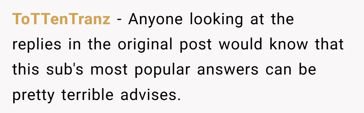 He Returned to His Dying Ex-Wife After 10 Years - And Found a Peace He Didn’t Expect ToTTenTranz − Anyone looking at the replies in the original post would know that this sub's most popular answers can be pretty terrible advises.