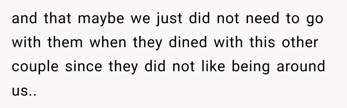 New Couple Melts Down at Dinner After Parents Order Takeout for Their Own Kids and that maybe we just did not need to go with them when they dined with this other couple since they did not like being around us..