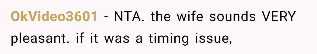 New Couple Melts Down at Dinner After Parents Order Takeout for Their Own Kids OkVideo3601 − NTA. the wife sounds VERY pleasant. if it was a timing issue,