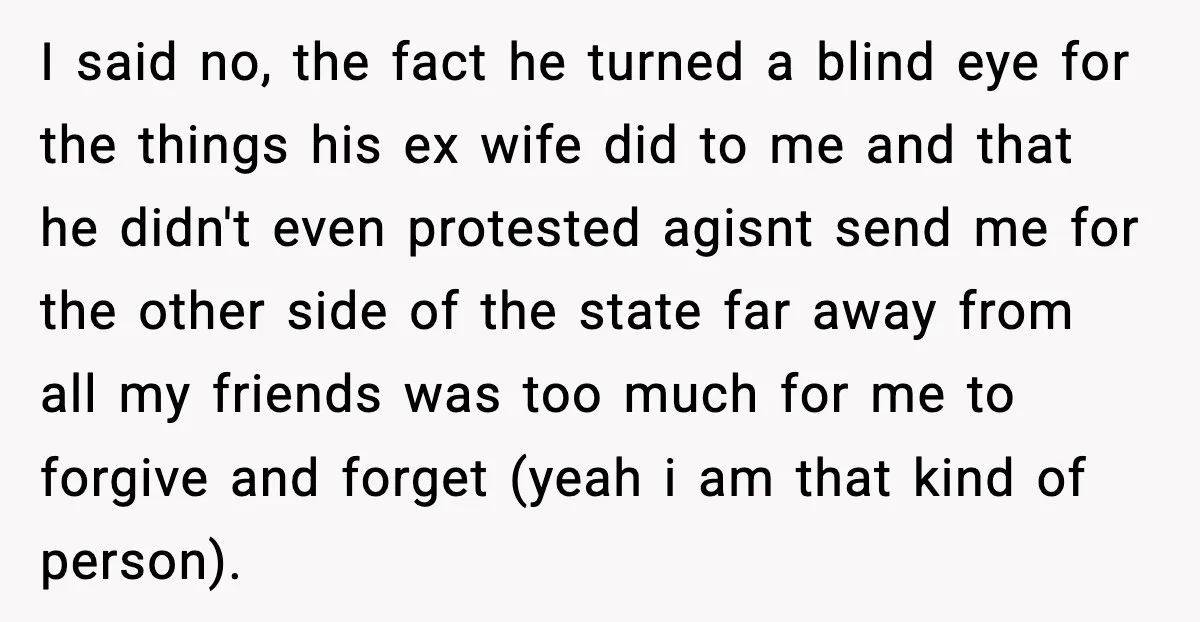 Father Begs For Forgiveness After Decades, Son Says “No” I said no, the fact he turned a blind eye for the things his ex wife did to me and that he didn't even protested agisnt send me for the...