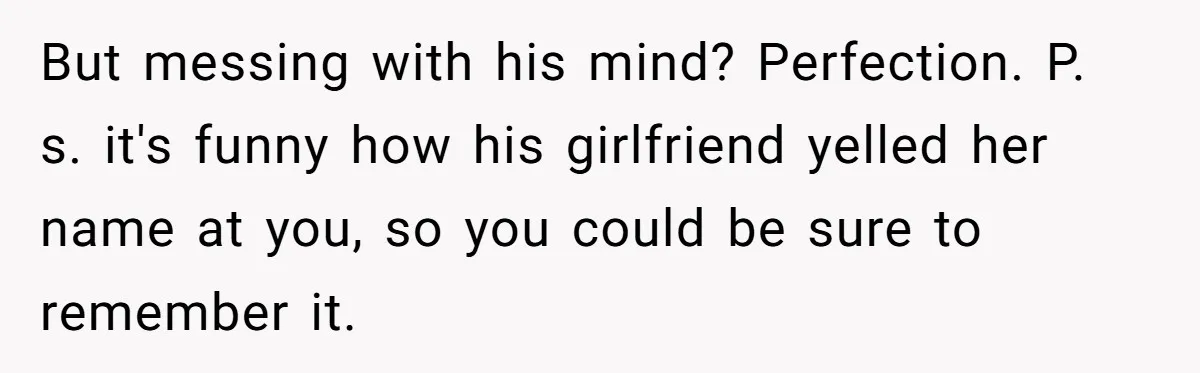 Fed-Up Woman Terrifies Cocky Camaro Driver With One Chilling Line After He Steals Her Airport Spot But messing with his mind? Perfection. P. s. it's funny how his girlfriend yelled her name at you, so you could be sure to remember it.