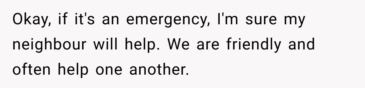 Guy Keeps Pads And Tampons For Guests, But His Sister Thinks He’s ‘Forcing Himself’ Into Women’s Issues Okay, if it's an emergency, I'm sure my neighbour will help. We are friendly and often help one another.