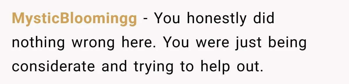 Guy Keeps Pads And Tampons For Guests, But His Sister Thinks He’s ‘Forcing Himself’ Into Women’s Issues MysticBloomingg − You honestly did nothing wrong here. You were just being considerate and trying to help out.