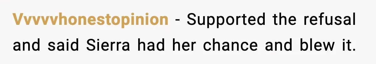 Uncle Denies Niece a House Down-Payment After Her Lavish Wedding Vvvvvhonestopinion - Supported the refusal and said Sierra had her chance and blew it.