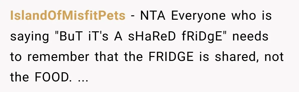 “It Was a Custom Cake!”: Employee’s Meltdown Over Stolen Food Divides The Office IslandOfMisfitPets − NTA Everyone who is saying "BuT iT's A sHaReD fRiDgE" needs to remember that the FRIDGE is shared, not the FOOD. ...